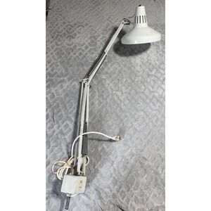 Vtg Luxo Color Correct Articulated Arm Drafting Lamp Table No Clamp